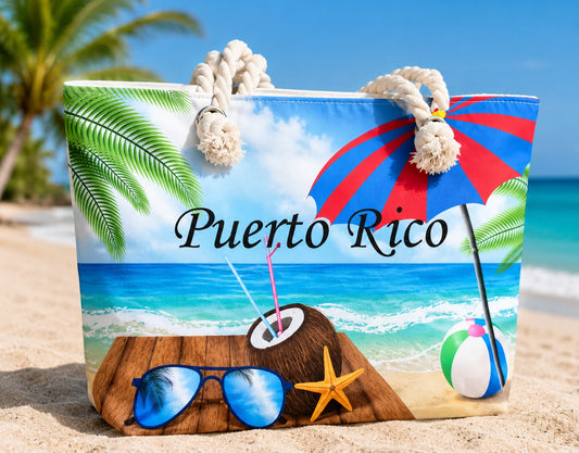 Puerto Rico Tropical Beach Tote Bag