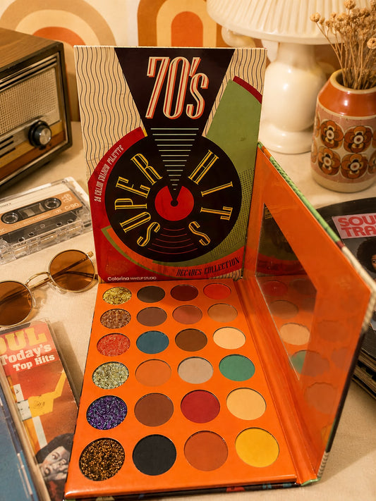 Colorina Makeup Studio 70's Super Hits – Paleta de Sombras 24 Colores | Decades Collection
