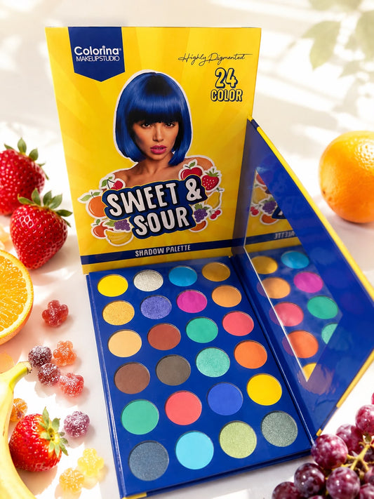 Colorina Makeup Studio Sweet & Sour Shadow Palette – Paleta de Sombras 24 Colores Altamente Pigmentadas