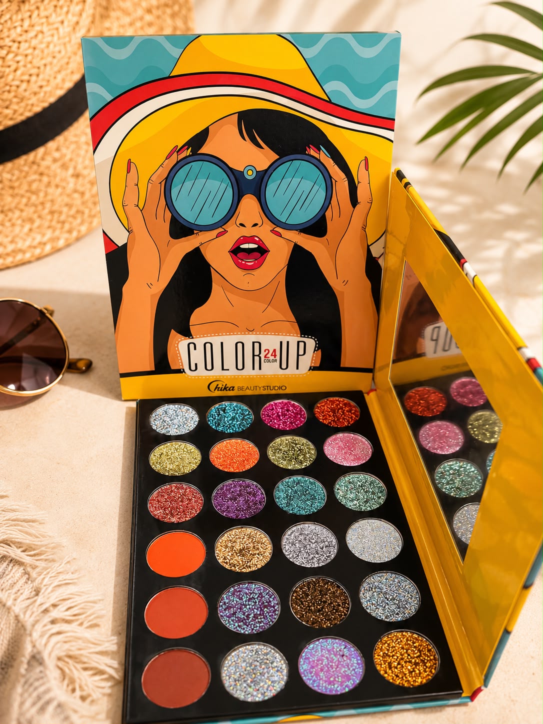 Color Up 24 Color Glitter Eyeshadow Palette – Edición Summer Vibes
